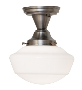 Meyda Tiffany - 262866 - One Light Semi-Flushmount - Revival Schoolhouse - Antique Nickel