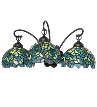 Meyda Tiffany - 263236 - Three Light Wall Sconce - Nightfall Wisteria - Mahogany Bronze