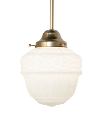 Meyda Tiffany - 264245 - One Light Pendant - Revival Schoolhouse - Natural Brass