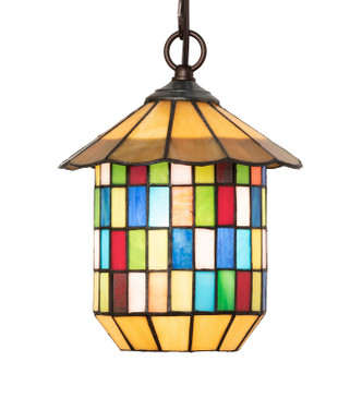 Meyda Tiffany - 264512 - One Light Pendant - Meyer Lantern - Mahogany Bronze