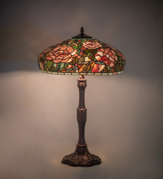 Tiffany Peony Three Light Table Lamp (265071)