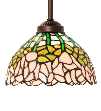 Meyda Tiffany - 265580 - One Light Mini Pendant - Tiffany Cabbage Rose - Mahogany Bronze