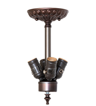 Meyda Tiffany - 267002 - Four Light Flushmount Hardware - Mahogany Bronze