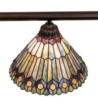 Tiffany Jeweled Peacock Three Light Island Pendant (268382)