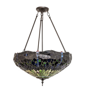 Tiffany Hanginghead Dragonfly Three Light Semi-Flushmount (269544)