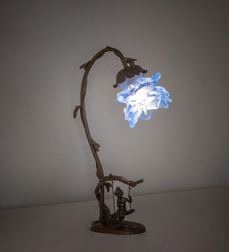 Blue Floral One Light Mini Lamp (269725)