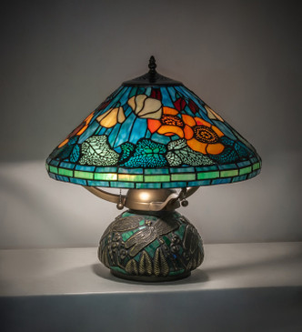 Tiffany Poppy Two Light Table Lamp (270669)