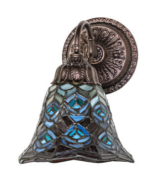 Tiffany Peacock Feather One Light Wall Sconce (270799)