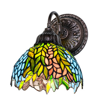 Meyda Tiffany - 270831 - One Light Wall Sconce - Tiffany Honey Locust - Mahogany Bronze