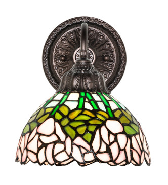 Tiffany Cabbage Rose One Light Wall Sconce (270876)