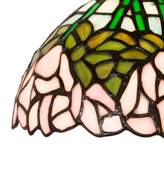 Tiffany Cabbage Rose One Light Wall Sconce (270876)