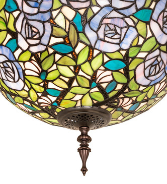 Rose Garden Three Light Semi-Flushmount (271867)