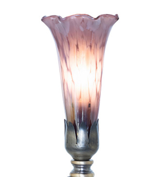 Purple Iridescent Pond Lily One Light Mini Lamp (273024)