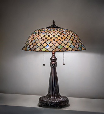 Tiffany Fishscale Two Light Table Lamp (273849)