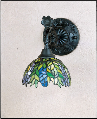 Meyda Tiffany - 27387 - One Light Wall Sconce - Tiffany Honey Locust - Mahogany Bronze