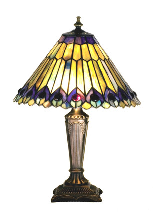 Meyda Tiffany - 27564 - One Light Accent Lamp - Tiffany Jeweled Peacock - Cafe-Noir