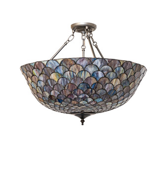 Tiffany Fishscale Three Light Semi-Flushmount (275981)