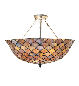 Tiffany Fishscale Three Light Semi-Flushmount (275981)