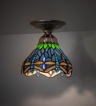 Tiffany Hanginghead Dragonfly One Light Flushmount (276106)