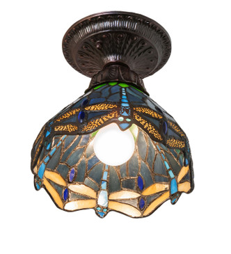 Tiffany Hanginghead Dragonfly One Light Flushmount (276106)