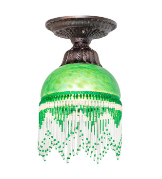 Meyda Tiffany - 276114 - One Light Flushmount - Roussillon - Mahogany Bronze