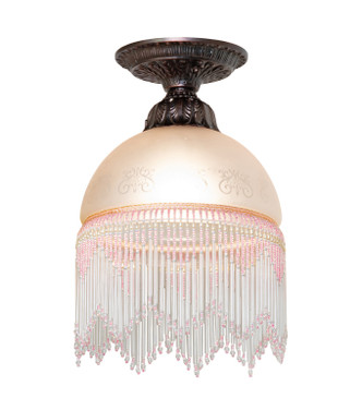 Meyda Tiffany - 276118 - One Light Flushmount - Roussillon - Mahogany Bronze