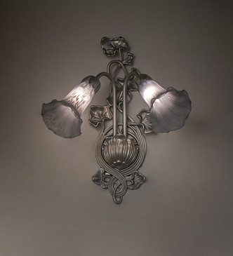 Gray Tiffany Pond Lily Two Light Wall Sconce (276538)