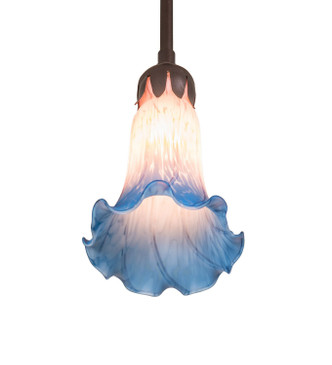 Pink/Blue Tiffany Pond Lily One Light Mini Pendant (278286)