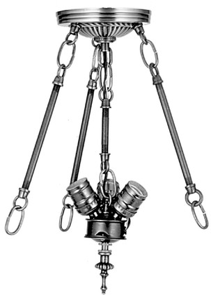 Meyda Tiffany - 28167 - Three Light Inverted Pendant Hardware - Serpentine - Mahogany Bronze