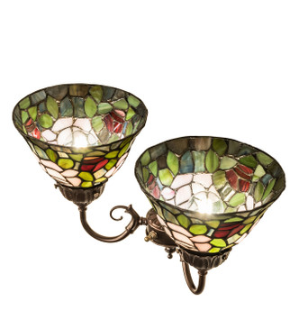 Tiffany Rosebush Two Light Wall Sconce (31121)