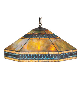 Meyda Tiffany - 31226 - Three Light Pendant - Cambridge - Mahogany Bronze