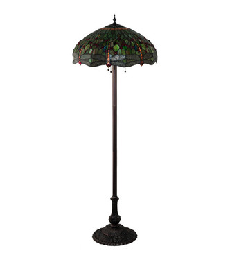 Tiffany Hanginghead Dragonfly Three Light Floor Lamp (36501) Tiffany Hanginghead Dragonfly Three Light Floor Lamp (36501)