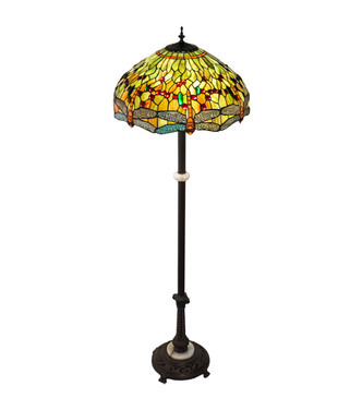 Tiffany Hanginghead Dragonfly Three Light Floor Lamp (37702) Tiffany Hanginghead Dragonfly Three Light Floor Lamp (37702)