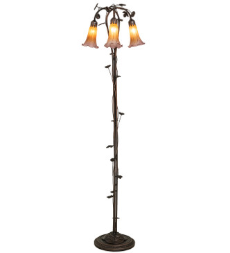 Amber/Purple Three Light Floor Lamp (38635)