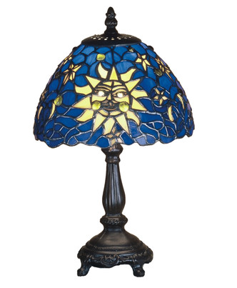 Meyda Tiffany - 47982 - One Light Mini Lamp - Sun Moon & Stars - Vadk Ia Yellow