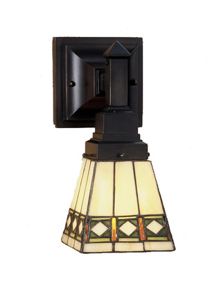 Meyda Tiffany - 48191 - One Light Wall Sconce - Diamond Band Mission - Mahogany Bronze