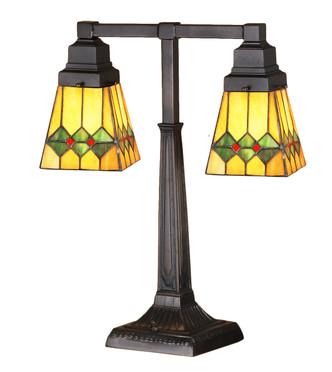 Meyda Tiffany - 48205 - Two Light Table Lamp - Martini Mission - Mahogany Bronze
