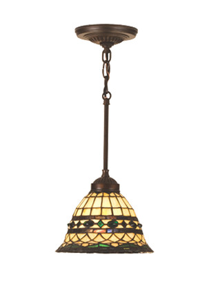 Meyda Tiffany - 48921 - One Light Mini Pendant - Tiffany Roman - Rust