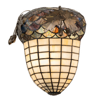 Meyda Tiffany - 51852 - One Light Wall Sconce - Oak Leaf & Acorn - Antique Copper