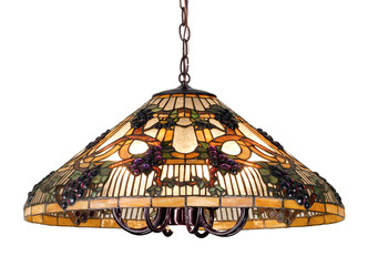 Meyda Tiffany - 65653 - Nine Light Pendant - Jeweled Grape - Mahogany Bronze