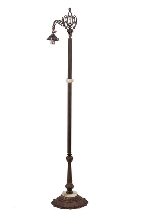 Tiffany Peacock Feather One Light Bridge Arm Floor Lamp (65840) Tiffany Peacock Feather One Light Bridge Arm Floor Lamp (65840)