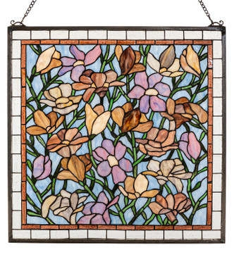 Meyda Tiffany - 66278 - Window - Sugar Magnolia - Darkened Brass