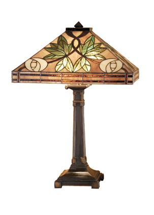 Meyda Tiffany - 66522 - 23 Table Lamp - Mackintosh Rose - Mahogany Bronze