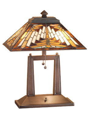 Meyda Tiffany - 66530 - Two Light Table Lamp - Nuevo - Craftsman Brown Meyda Tiffany - 66530 - Two Light Table Lamp - Nuevo - Craftsman Brown