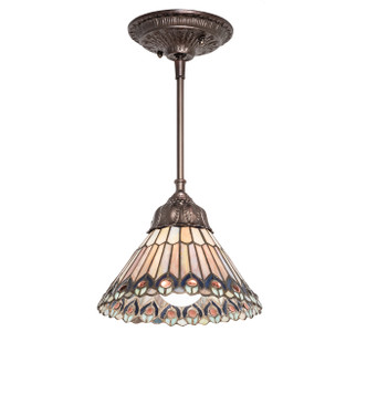 Tiffany Jeweled Peacock One Light Mini Pendant (67708)
