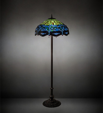 Tiffany Hanginghead Dragonfly Three Light Floor Lamp (70021)