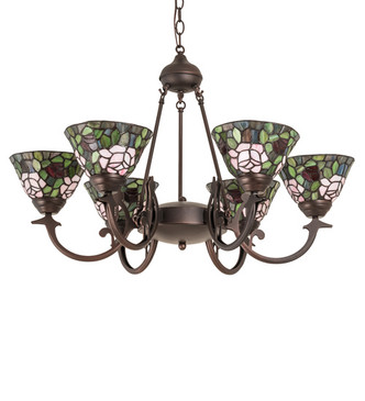 Tiffany Rosebush Six Light Chandelier (72651) Tiffany Rosebush Six Light Chandelier (72651)