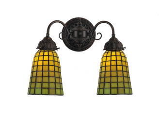 Meyda Tiffany - 74056 - Two Light Wall Sconce - Geometric - Mahogany Bronze