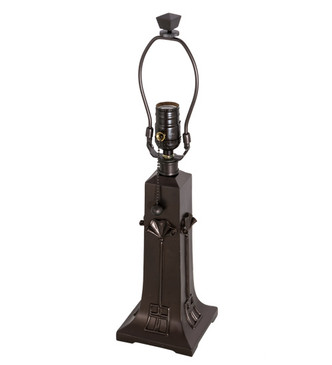 Meyda Tiffany - 77672 - One Light Base - Ginkgo - Mahogany Bronze