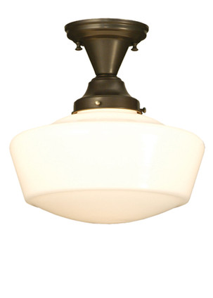 Meyda Tiffany - 78011 - One Light Semi-Flushmount - Revival - Craftsman Brown Meyda Tiffany - 78011 - One Light Semi-Flushmount - Revival - Craftsman Brown